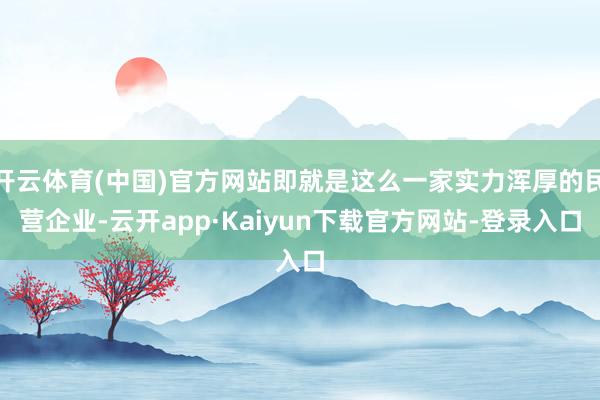 开云体育(中国)官方网站即就是这么一家实力浑厚的民营企业-云开app·Kaiyun下载官方网站-登录入口