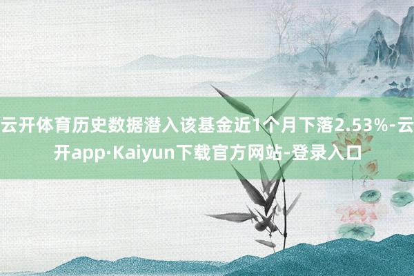 云开体育历史数据潜入该基金近1个月下落2.53%-云开app·Kaiyun下载官方网站-登录入口