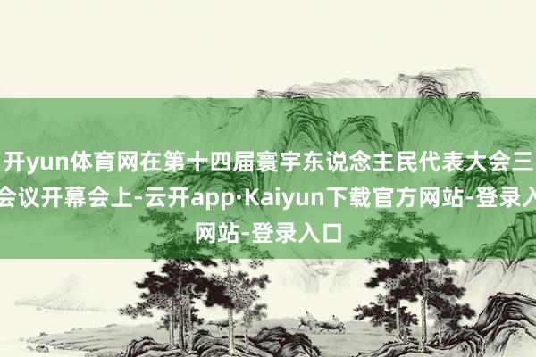 开yun体育网在第十四届寰宇东说念主民代表大会三次会议开幕会上-云开app·Kaiyun下载官方网站-登录入口
